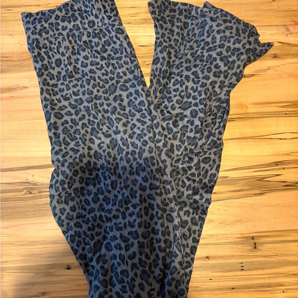 Leopard Print Flare & Wide Leg Jeans